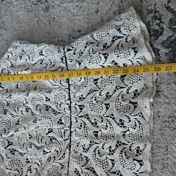 Maeve Sleeveless Lace Peplum Top Size 10 Back Zipper. Black lining. Elegant! - Picture 12 of 12